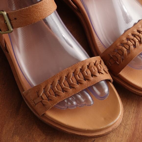 Kork Ease Sandals Womens SZ 7M Brown Yucca Braid Leather Flat Shoes Western Boho - Picture 5 of 14